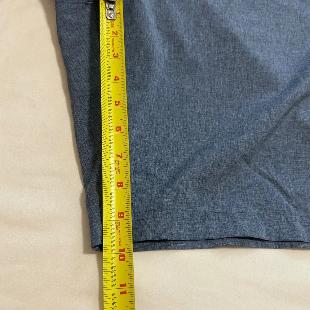 Ben Hogan Mens Performance Golf Shorts Blue Heather Stretch Size‎ 44 Flat Front